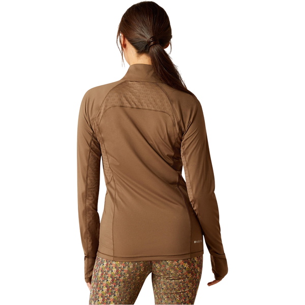 Ariat Womens Lowell 2.0 1/4 Zip Baselayer 10046606 - Canteen